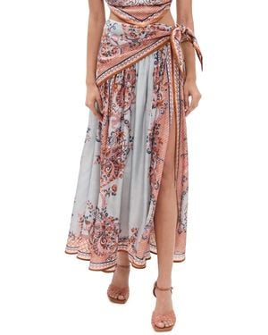 Zimmermann Silk Aster Scarf Midi Skirt - Multicolor