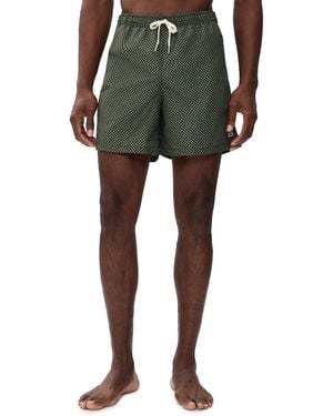 Bather Clover Checker Swim Trunks 6 - Green