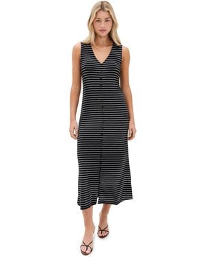 Rag & Bone The Knit Button Tank Dress - Black