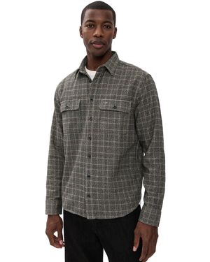 Taylor Stitch The Ledge Plaid Twill Shirt - Black