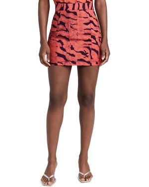 Studio 189 Hand Batik Cotton Fitted Mini Skirt - Red