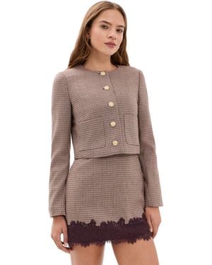 LoveShackFancy Carlatta Jacket - Brown