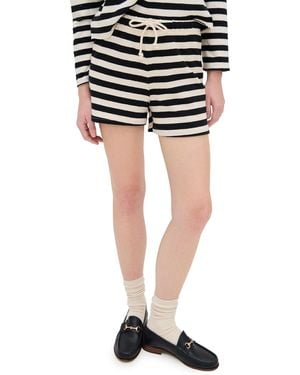 PERFECTWHITETEE Jesse B & N Rib Shorts - Black