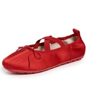 Simone Rocha Ballerina Grip Flats - Red