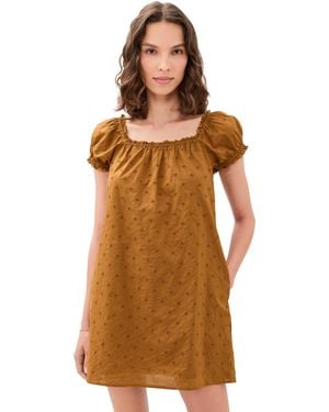 Madewell The Chateau Mini Dress - Brown