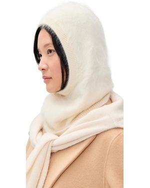 Vince Brushed Cashmere Balaclava Hat - Natural