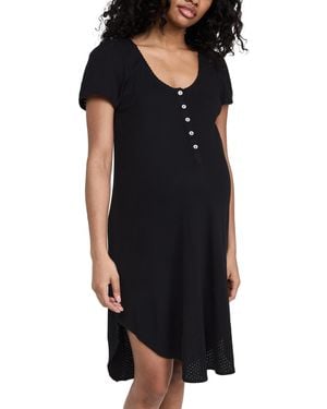 HATCH The Pointelle Nightgown - Black