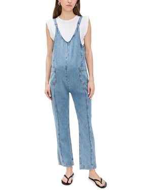 HATCH The Nora Denim Jumpsuit - Blue