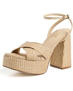 Larroude Dolly X Platform Sandals - Natural