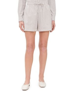 Splendid X Cella Jane Poplin Stripe Shorts - White