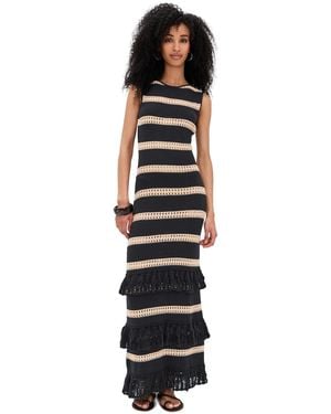 Rails Ana Ruffle Tiered Dress - Black