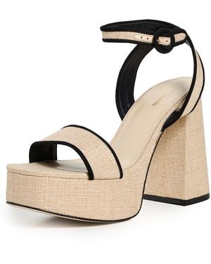 Larroude Dolly Platform Sandals - Black