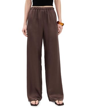 Enza Costa Fluid Twill Pants - Brown