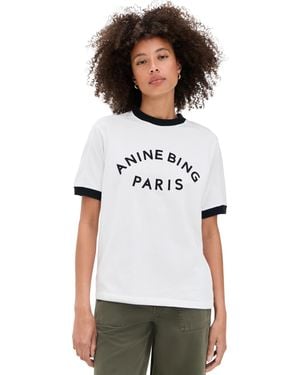 Anine Bing Jaylin Tee Paris - White