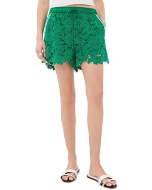 Jonathan Simkhai Holly Lace Shorts - Green