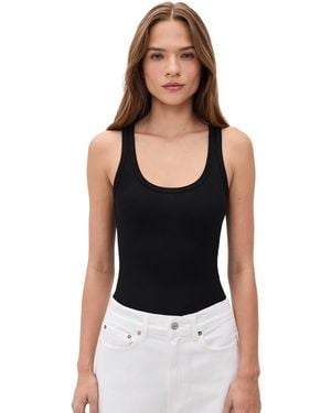Agolde Maria Thong Bodysuit - Black