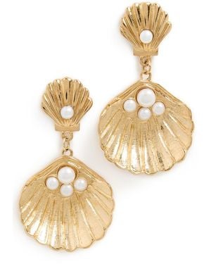 Mayamar Seashell Pearl Earrings - Natural