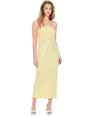 Endless Rose Strapless Sequins Maxi Dress - Natural