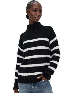 Alex Mill Nottinghill Turtleneck Stripe Sweater - Black