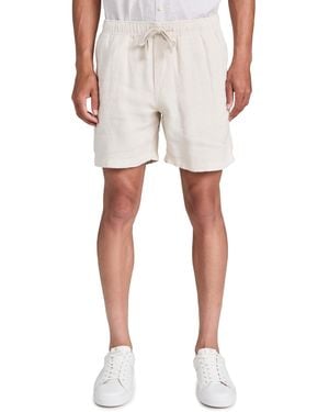 Faherty Essential Linen Drawstring Shorts 6 - Natural