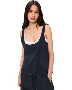 La Ligne Double Layer Scoop Tank - Blue