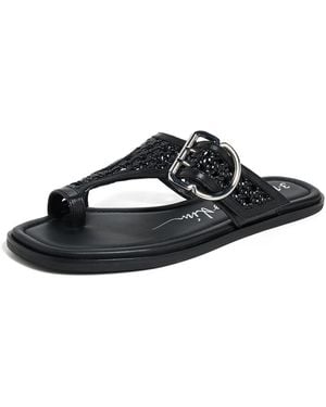 3.1 Phillip Lim Macrame Z-Strap Toe Sandals - Black