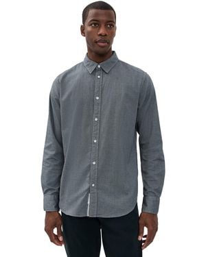 Rag & Bone Tomlin Stretch Dobby Shirt - Blue