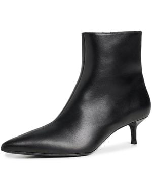 STAUD Sebastian Kitten Heel Ankle Boots - Black