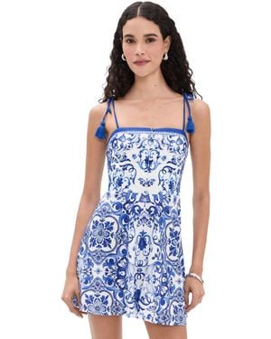 Alice + Olivia Glinda Tassel Dress - Blue