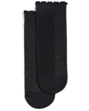 Stems Poppy Dot Socks - Black