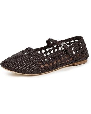 STAUD Nell Mary Jane Flats - Black