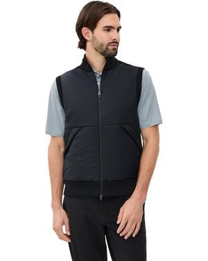 Ralph Lauren Merino Coolmax Nylon Full Zip Sweater Vest - Black