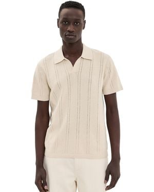 Taylor Stitch Valencia Knit Polo - Natural