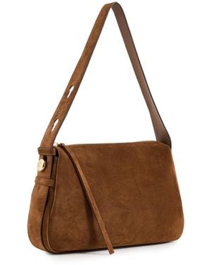 Tory Burch Romy Suede Shoulder Bag - Brown