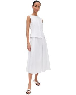 Theory Boat Neck Set Dress - White