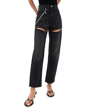 Area Slit Jeans - Black
