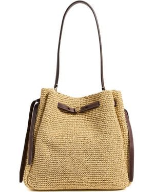 Tory Burch Romy Large Straw Tote - Natural