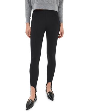 Tibi Compact Ultra Stretch Knit Stirrup Leggings - Black