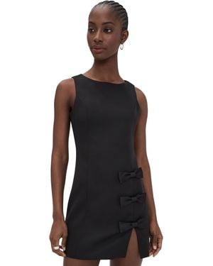 Endless Rose Bow Slit Mini Dress - Black