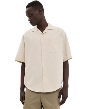 Ami Paris Short Sleeve Boxy Fit Shirt - Natural