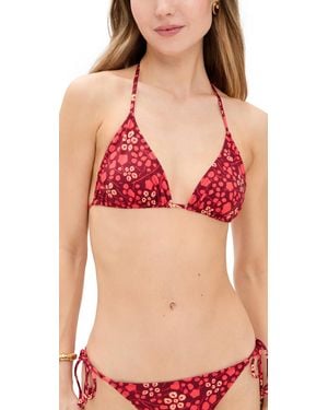 Ulla Johnson Keaton Triangle Bikini Top - Pink