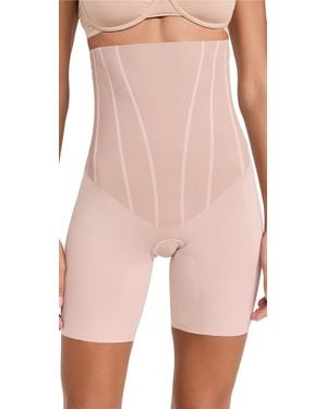 Spanx Sculpt Totalcontour High-Waisted Mid-Thigh Short - Pink