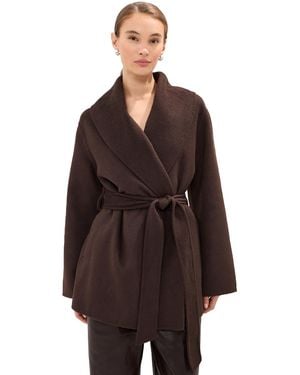 Le Bos Cora Wrap Coat - Brown