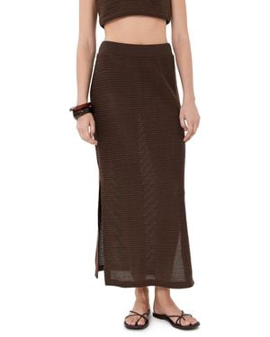 Jonathan Simkhai Nicky Midi Coverup Skirt - Brown