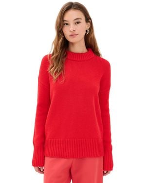 La Ligne Solid Marin Sweater - Red