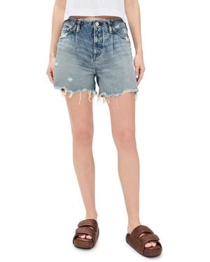 Moussy Mv Ludlow No Belt Shorts - Blue