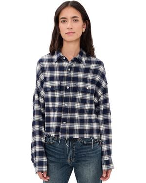 Denimist Cropped Work Shirt - Blue
