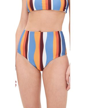 MINKPINK Ripple High Bikini Pants - Blue