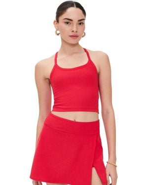 Beyond Yoga Spacedye Slim Racerback Cropped Tank - Red