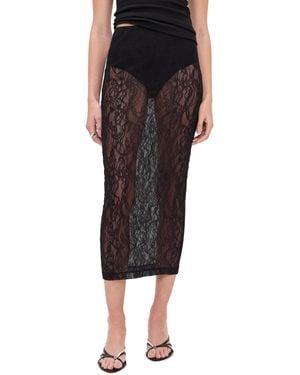 Wardrobe NYC Closet. Nyc Lace Tube Skirt - Black